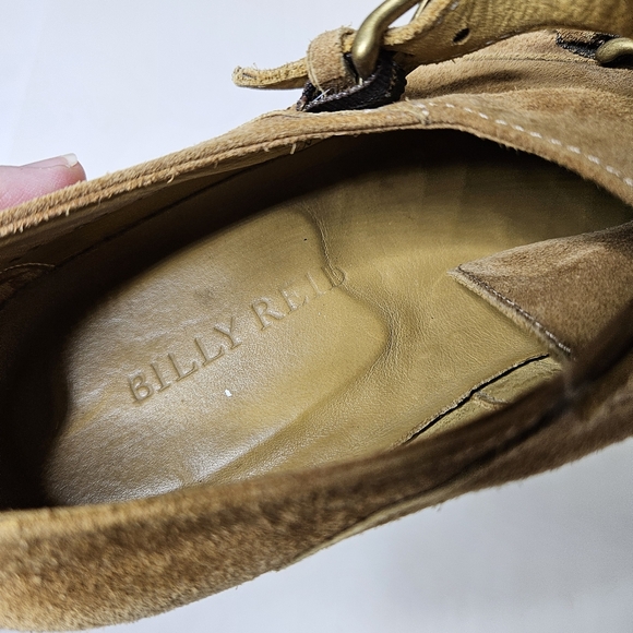 Billy Reid Double Buckle Monk Tan Suede Shoes Men's 12 - Picture 4 of 9